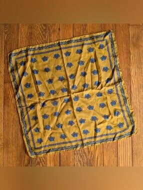 Vintage Damon Silk Crown Print Scarf Bandana